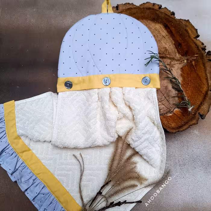 سرویس 9 تیکه  آشپزخونه طوسی لیمویی خالخالی