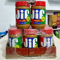 کره بادام زمینی جیف قرمز454گرم اصل(پک2عددی)درجه یک تضمین اصالت و کیفیت کالا