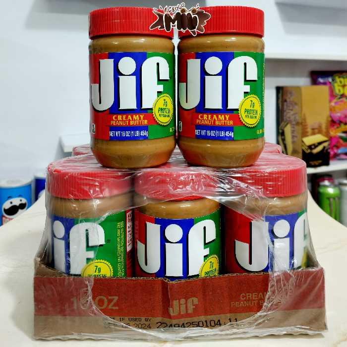 کره بادام زمینی جیف قرمز454گرم اصل(پک2عددی)درجه یک تضمین اصالت و کیفیت کالا