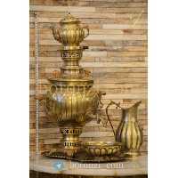 سماور شش لیتری زغالی توپی آنتیک