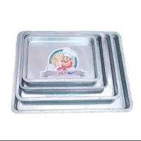 قالب مستطیل گالوانیزه برند موج(سایز 35در45 سانت ارتفاع 4 سانت)