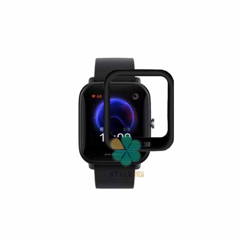 گلس سرامیکی ساعت شیائومی Xiaomi Amazfit Bip U Pro مدل دور مشکی