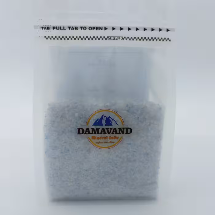 نمک  آبی دانه صدفی بسته 500 گرمی  مناسب فشار خون و بیماری های قلبی عروقی و دیابت  و مصارف روزانه و پیشگیری