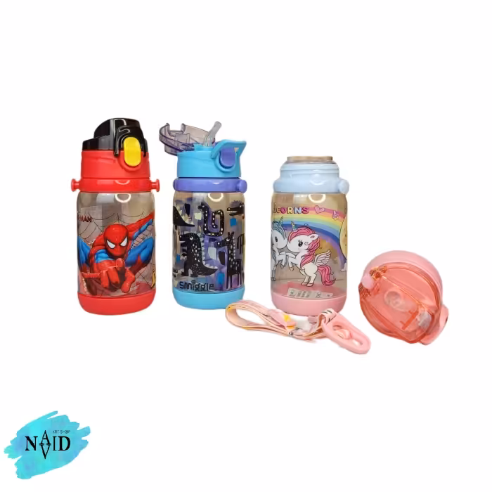 قمقمه پلاستیکی فانتزی نی دار خارجی کد 4010