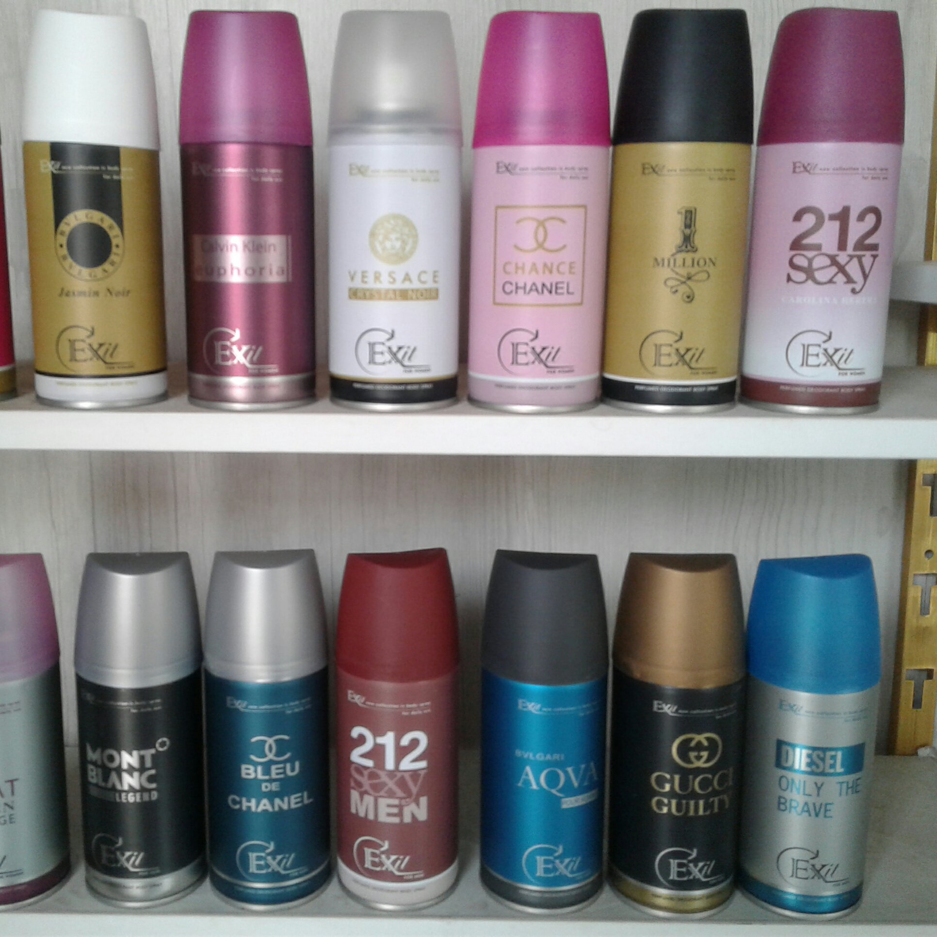 اسپری خوشبو کننده بدن 150 میل اگزیت Exit فروش بصورت کارتن 28 تایی در 14 رایحه مردانه و زنانه جور  متنوع و مختلف و برند .