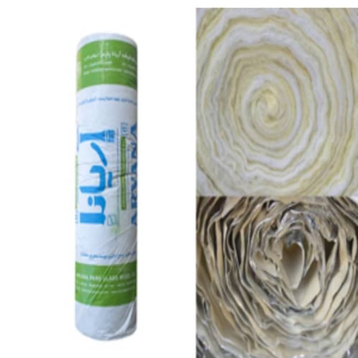 پشم شیشه 2 اینچ فویلدار  یک متر در 120 سانت