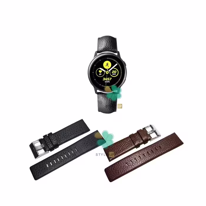 بند چرمی ساعت سامسونگ Samsung Galaxy Watch Active طرح LITCHI