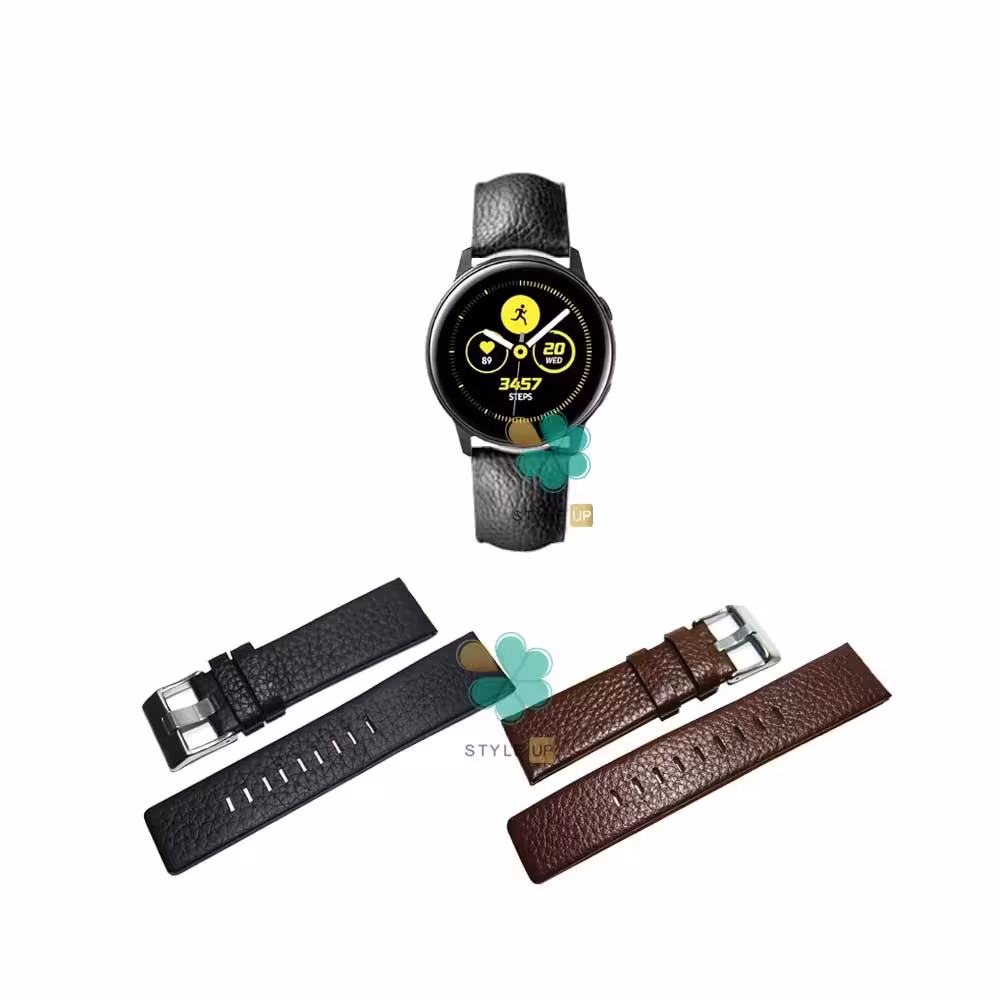 بند چرمی ساعت سامسونگ Samsung Galaxy Watch Active طرح LITCHI