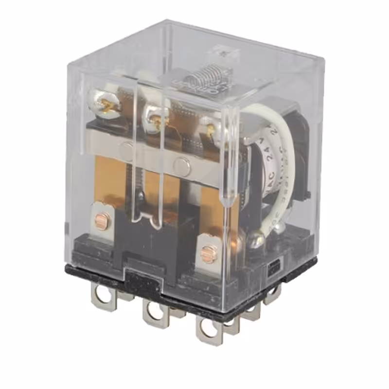 رله شیشه ای امرن 3  کنتاکت 10 آمپر 11 پایه LY3N 200/220AC