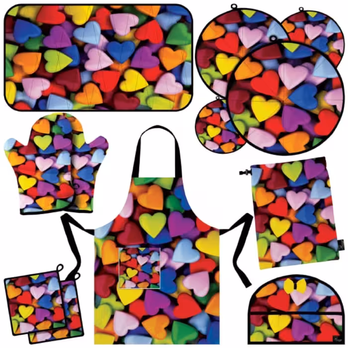 سرویس آشپزخانه 13 تکه کامل مخمل مخصوص جهیزیه مدل S1-1001 شرکت رنس