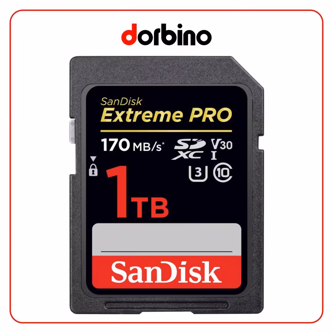 کارت حافظه سن دیسک SanDisk 1TB Extreme PRO UHS-I SDXC Memory Card - فروشگاه دوربین دوربینو