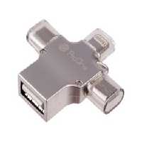 هاب 4 پورت USB پرووان مدل PCO04 نقره‌ای