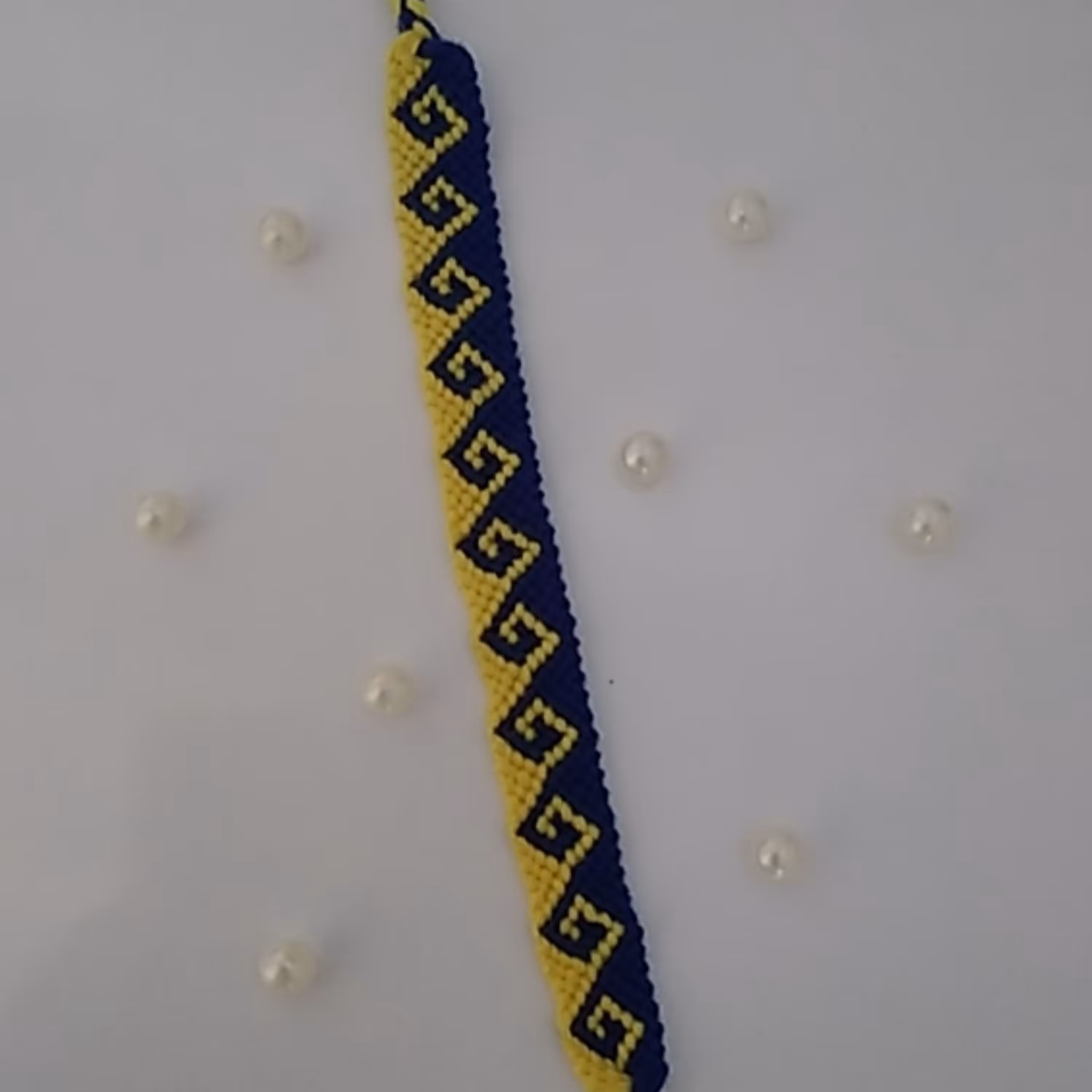 دستبند دوستی طرح موج اقیانوس (کاملا دست ساز)