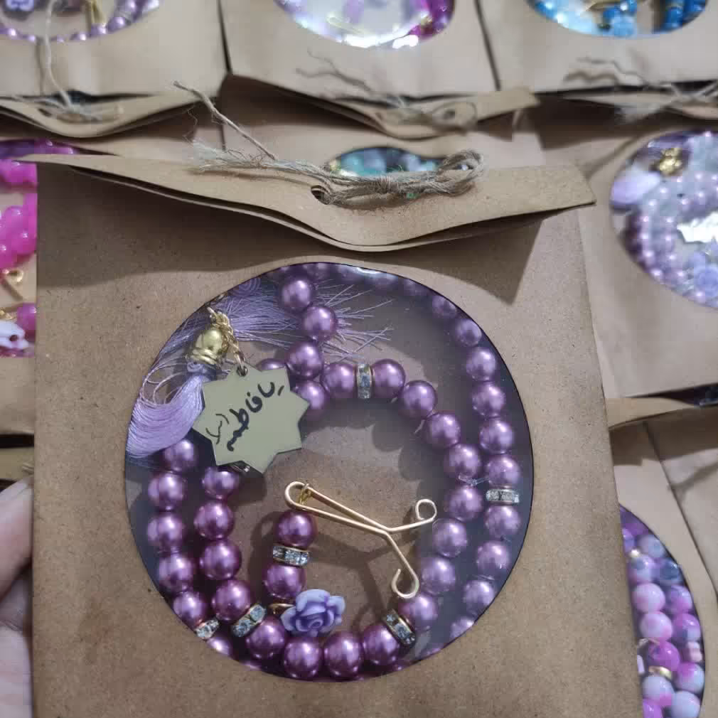 پک سه تیکه دستبند تسبیح گیره روسری 