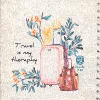 دفتر یادداشت نقطه ای مخملی قدیما (طرح چمدان)،(بولت ژورنال J 10)،(سیمی)