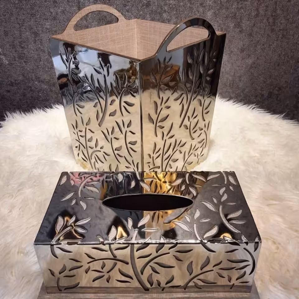 سطل و دستمال چوبی 