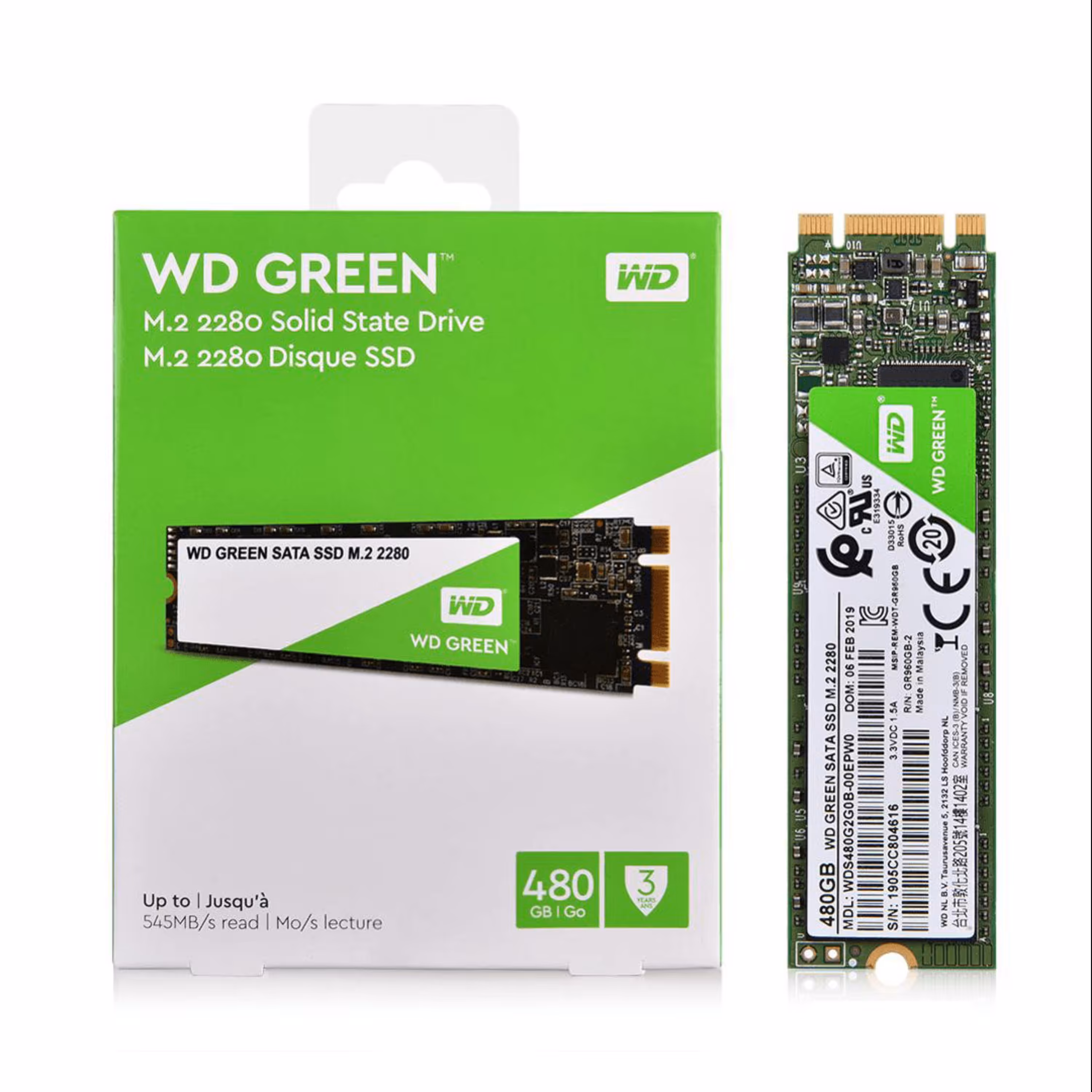 هارد 480GB SSD M2 Western Digital Green با گارانتی 36 ماهه  