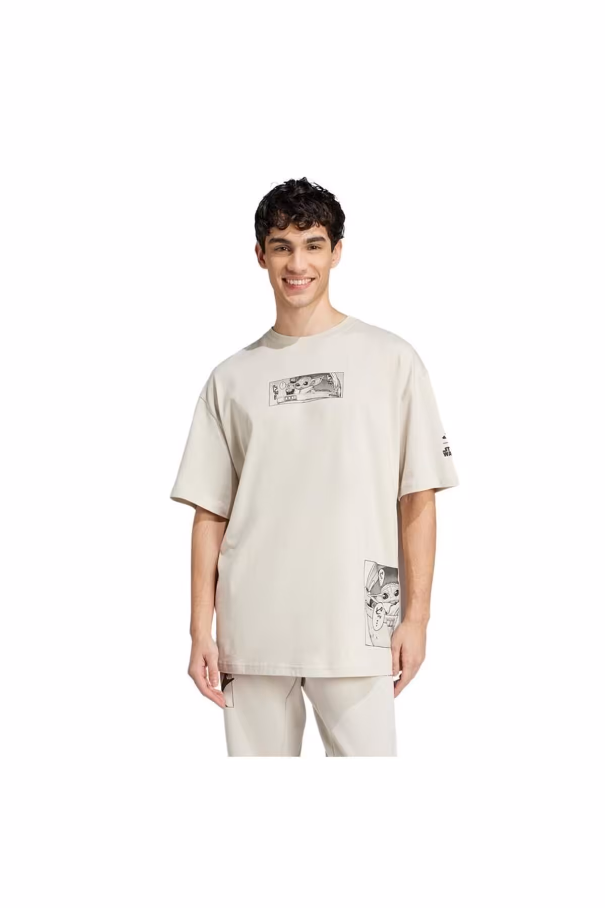 تی شرت سفید مردانه جنگ ستارگان اورجینال adidas