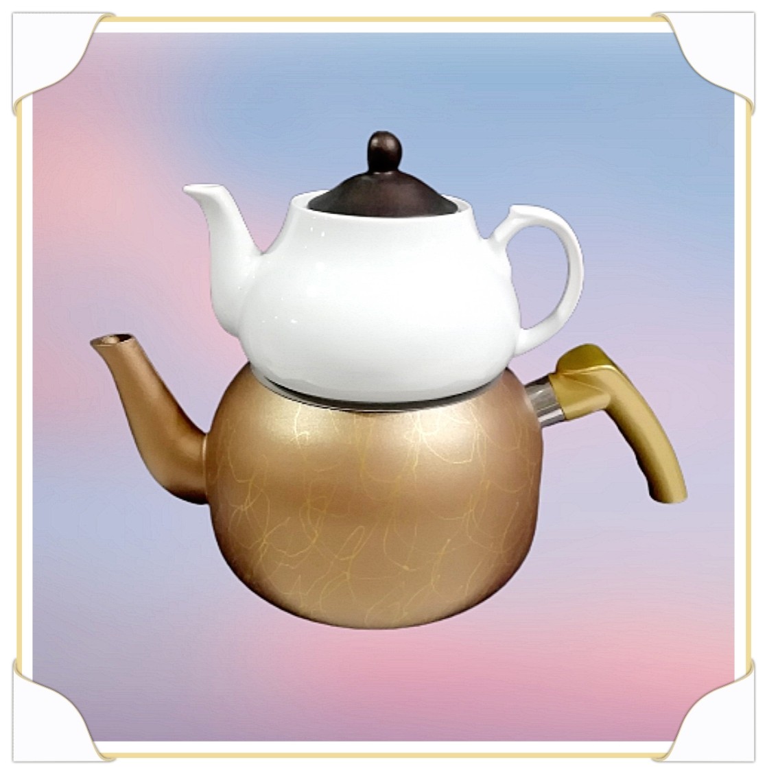 کتری و قوری گرانیت رنگی NTC 