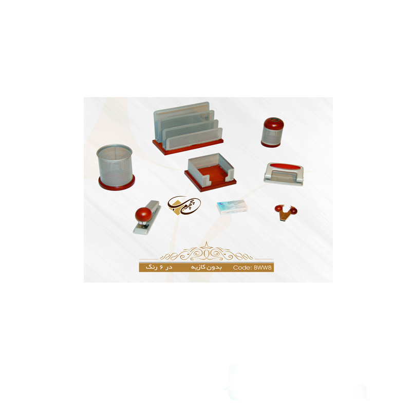 ست رومیزی چوب و فلز 8 تکه کد BWW8