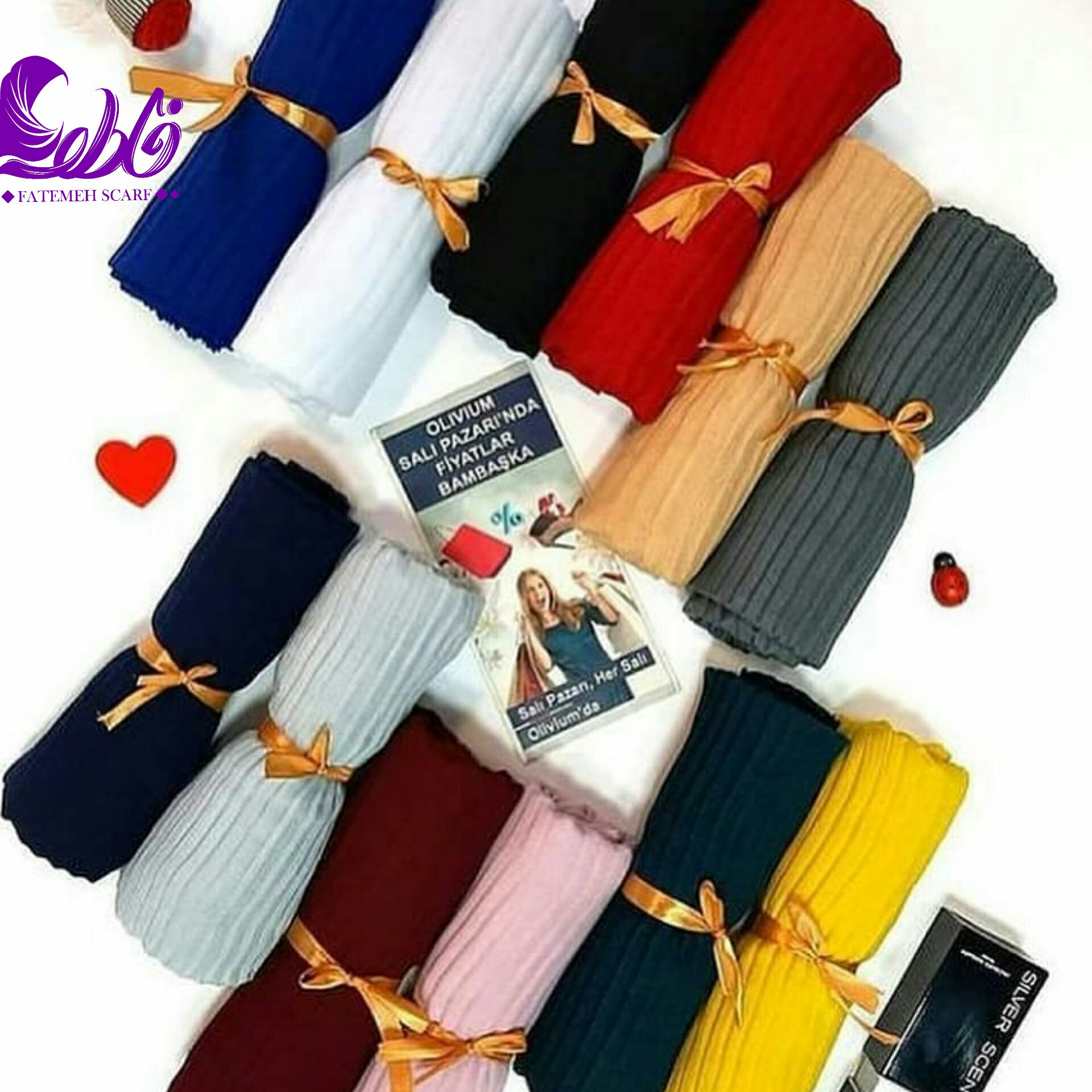 شال پلیسه نخی ساده