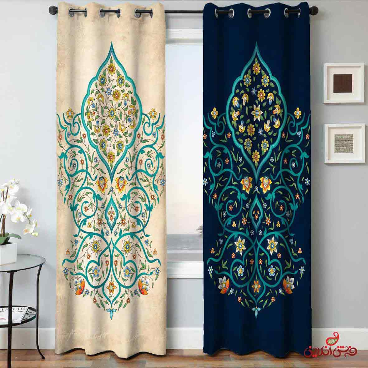 پرده 2عددی سنتی کد 2072