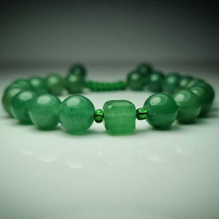 دستبند سنگ اونتورین سبز اصل و طبیعی