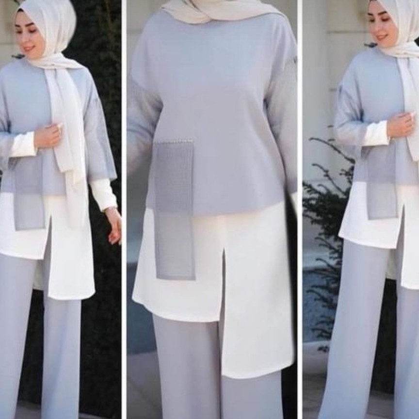 شومیز شلوار ابروباد دورنگ
