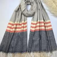 شال موهر جناقی طوسی وارداتی