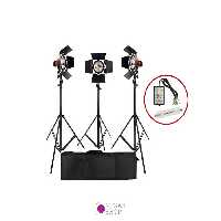 کیت سه شاخه نور فلات 800 دیمر دار به همراه لامپ