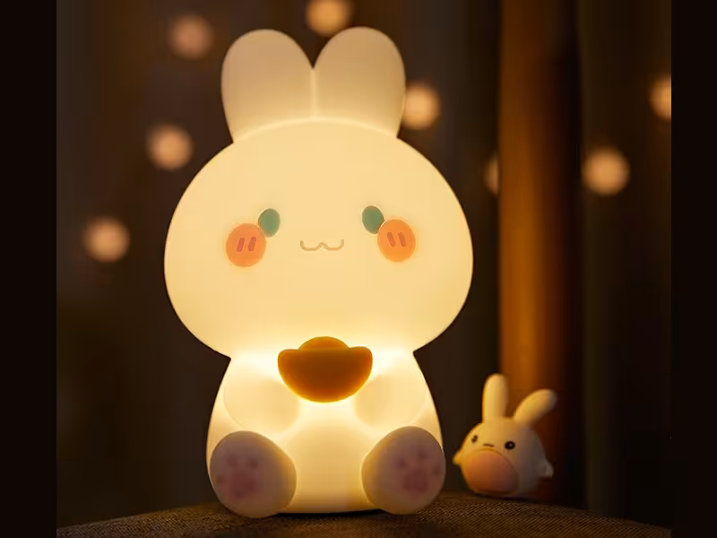 چراغ رومیزی فانتزی شارژی تایمردار Youqian Rabbit Night Lamp XR-MM-L2208