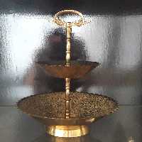 شکلات خوری دو طبقه برنز هندی