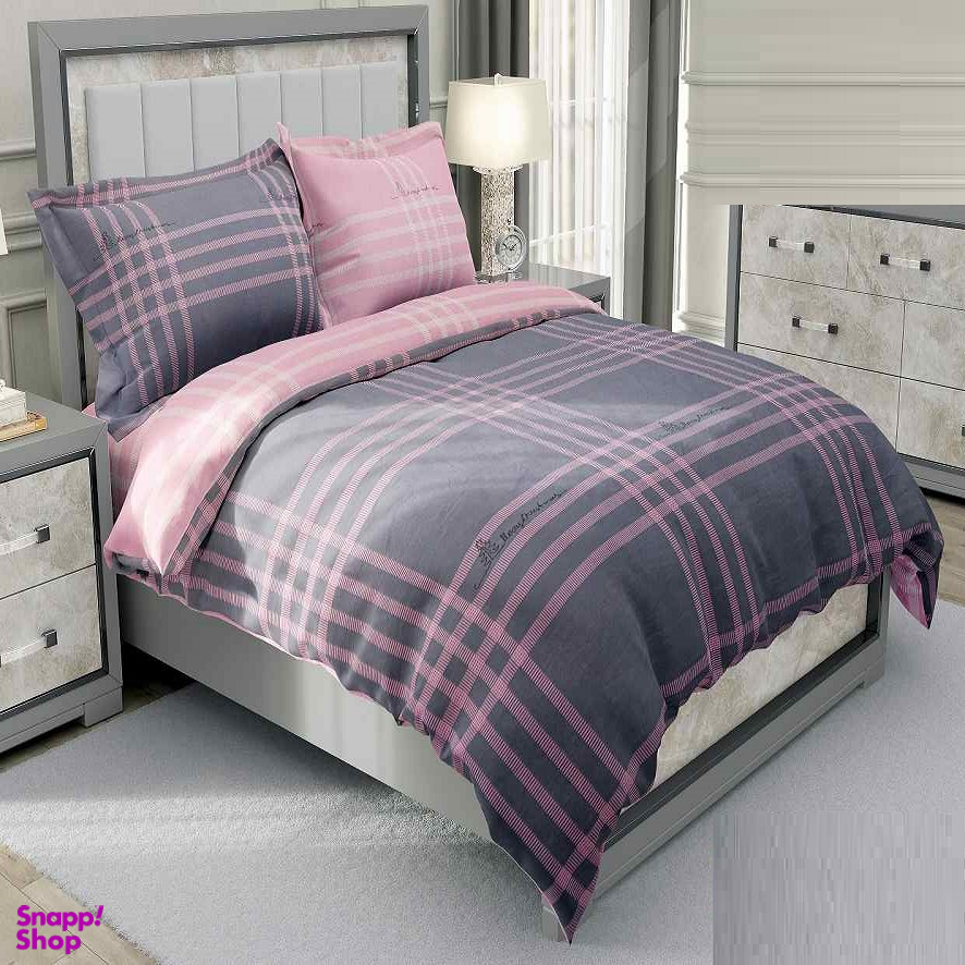 سرویس خواب طرح ساتین پنبه پلاس کد 95 یک نفره چهار تکه