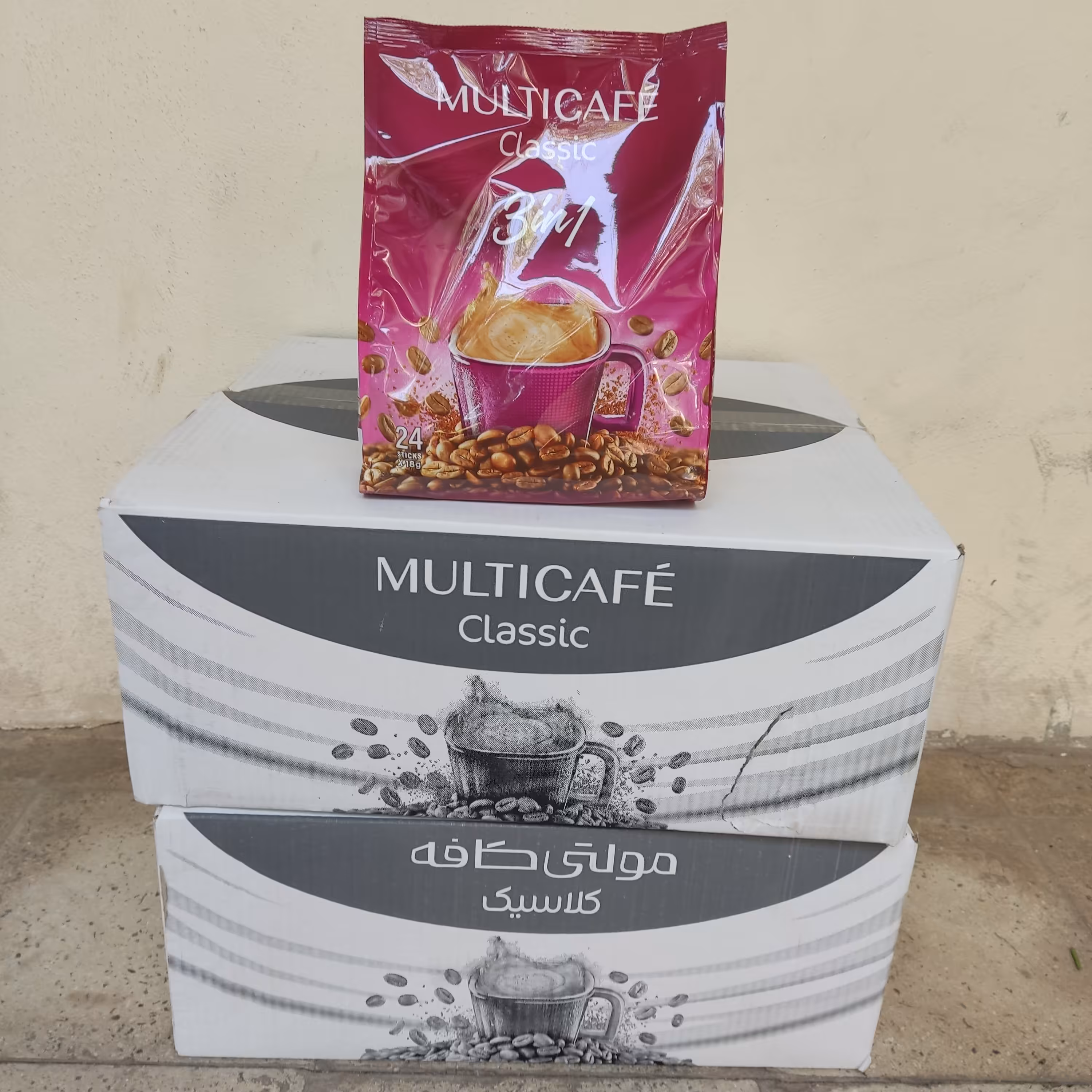 قهوه فوری  نسکافه کافی میکس  مولتی کافه3in1 کلاسیک 24عددی با ارسال رایگان 