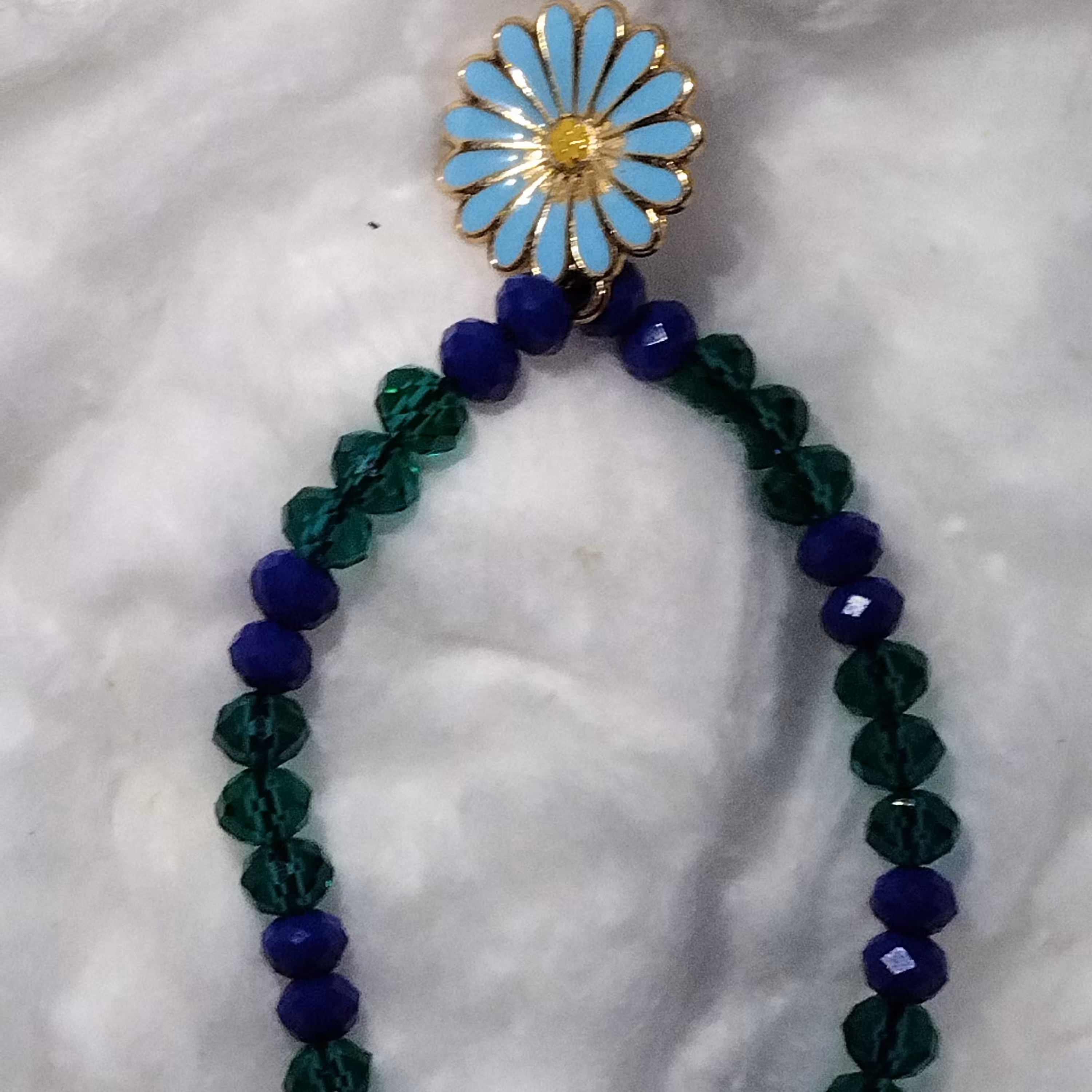 دستبند کشویی بارنگ آبی سبز پررنگ و آبی پررنگ برای سایز 15