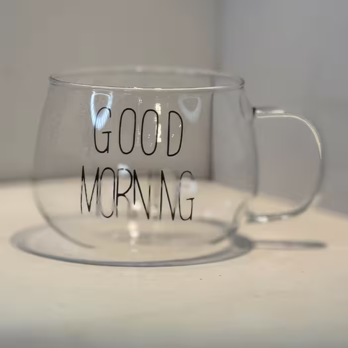 لیوان پیرکس شعله مستقیم 350 میل Good morningسیدانو 