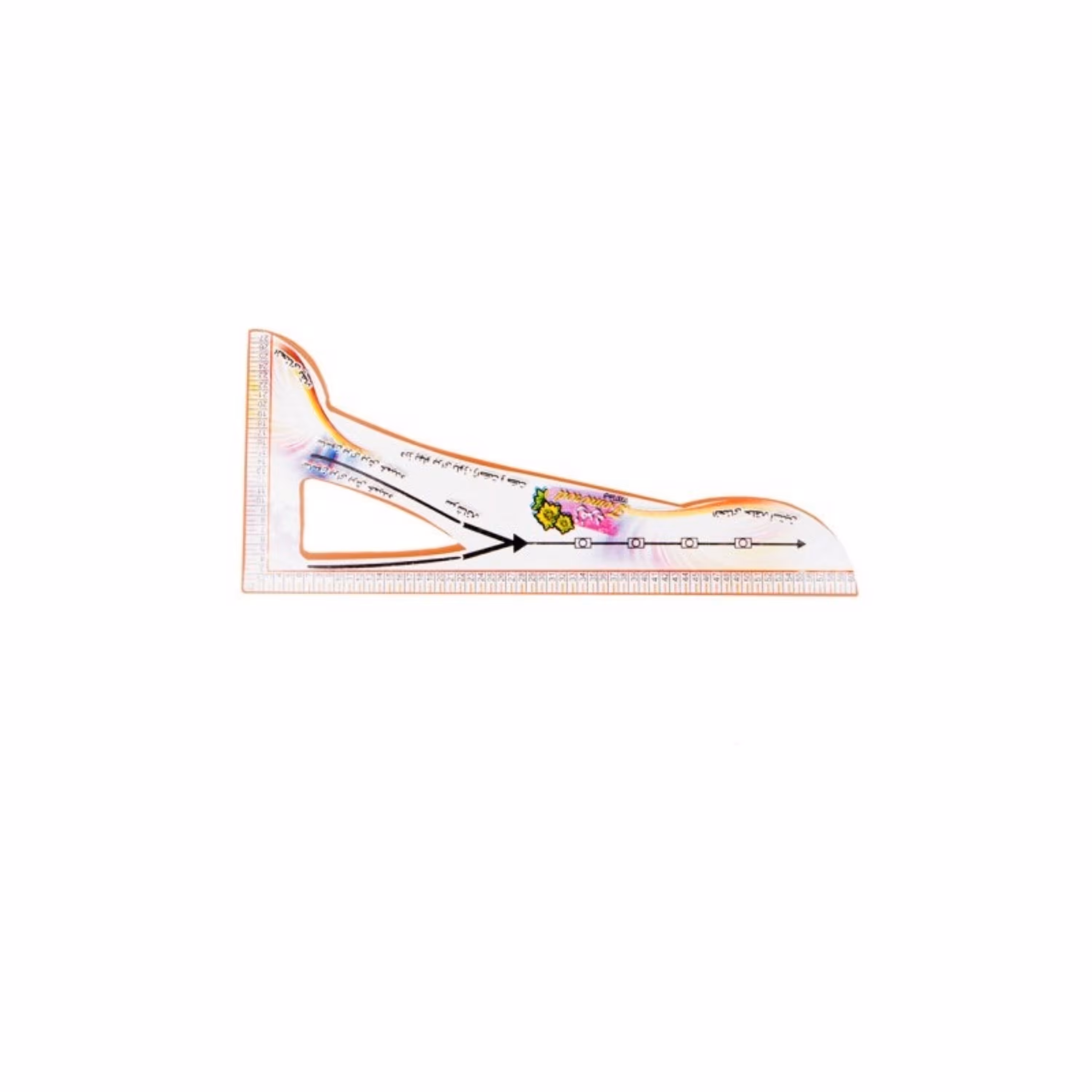 گونیا خیاطی لاکی کوچک (گونیا یک چهارم) (اشل خیاطی کوچک)