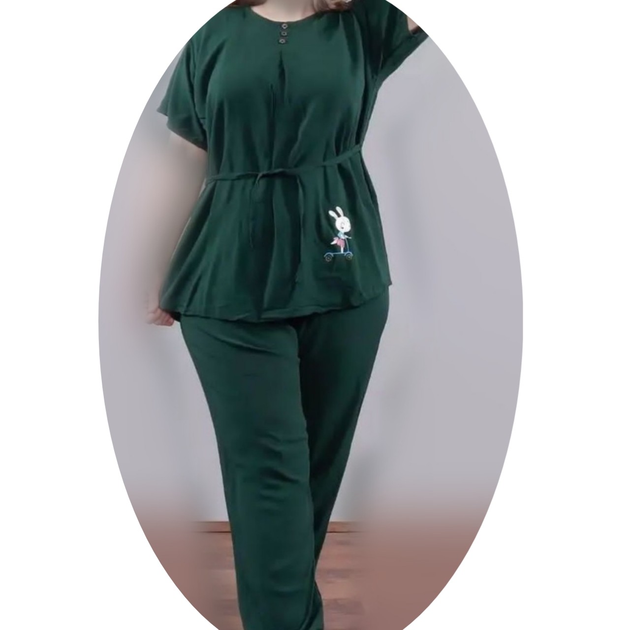 ست تیشرت شلوار راحتی نخی سایزبزرگ شیک و خنک زیبا ارسال رایگان رنگ بندی