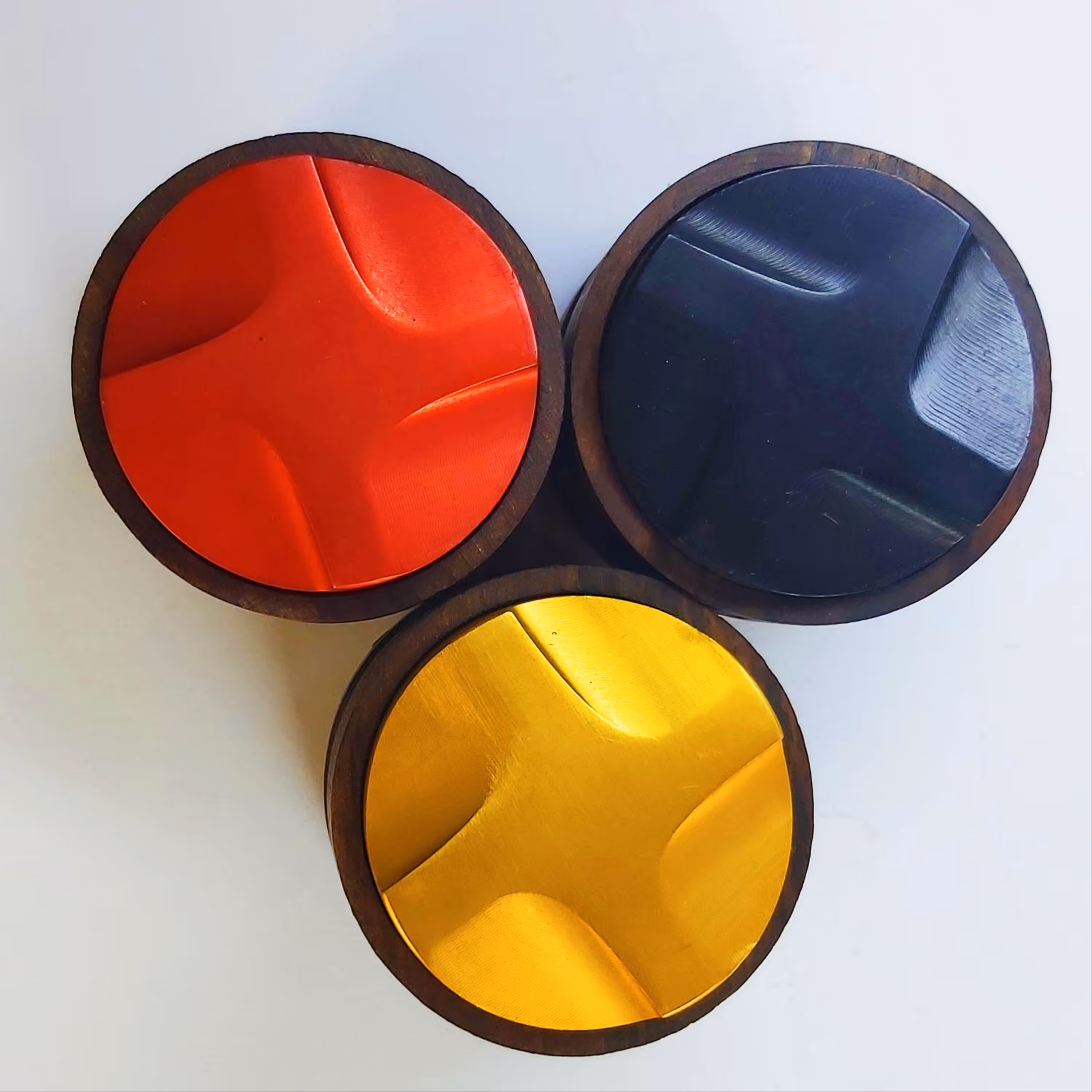 لولر قهوه چوبی مدل OCD51 سایز 51 آبی با طراحی ویژه