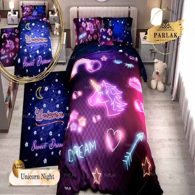 سرویس روتختی پارلاک کد A-225 یکنفره 5 تکه دو رو 