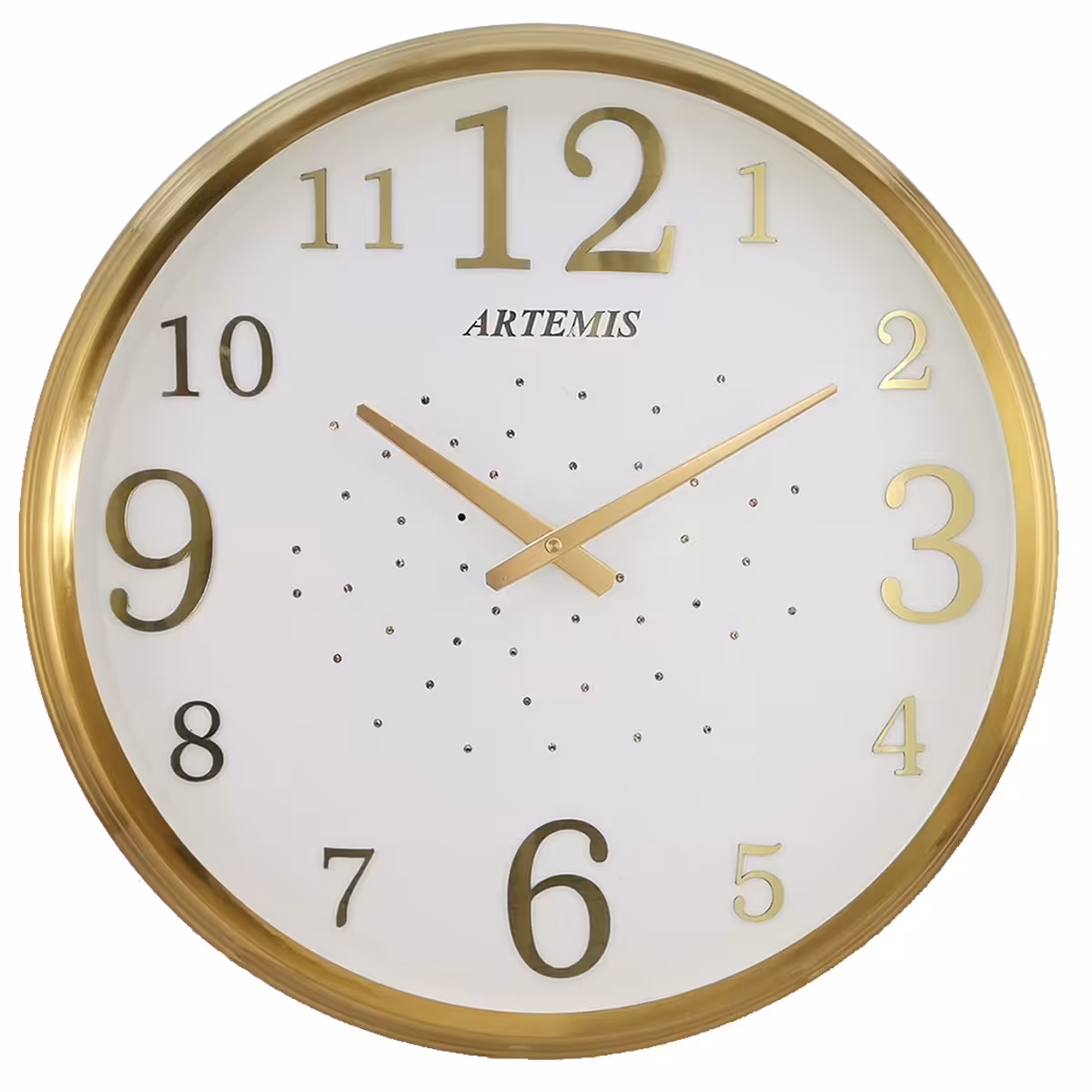ساعت دیواری آرتمیس مدل 2000 (طلایی) صفحه سفید