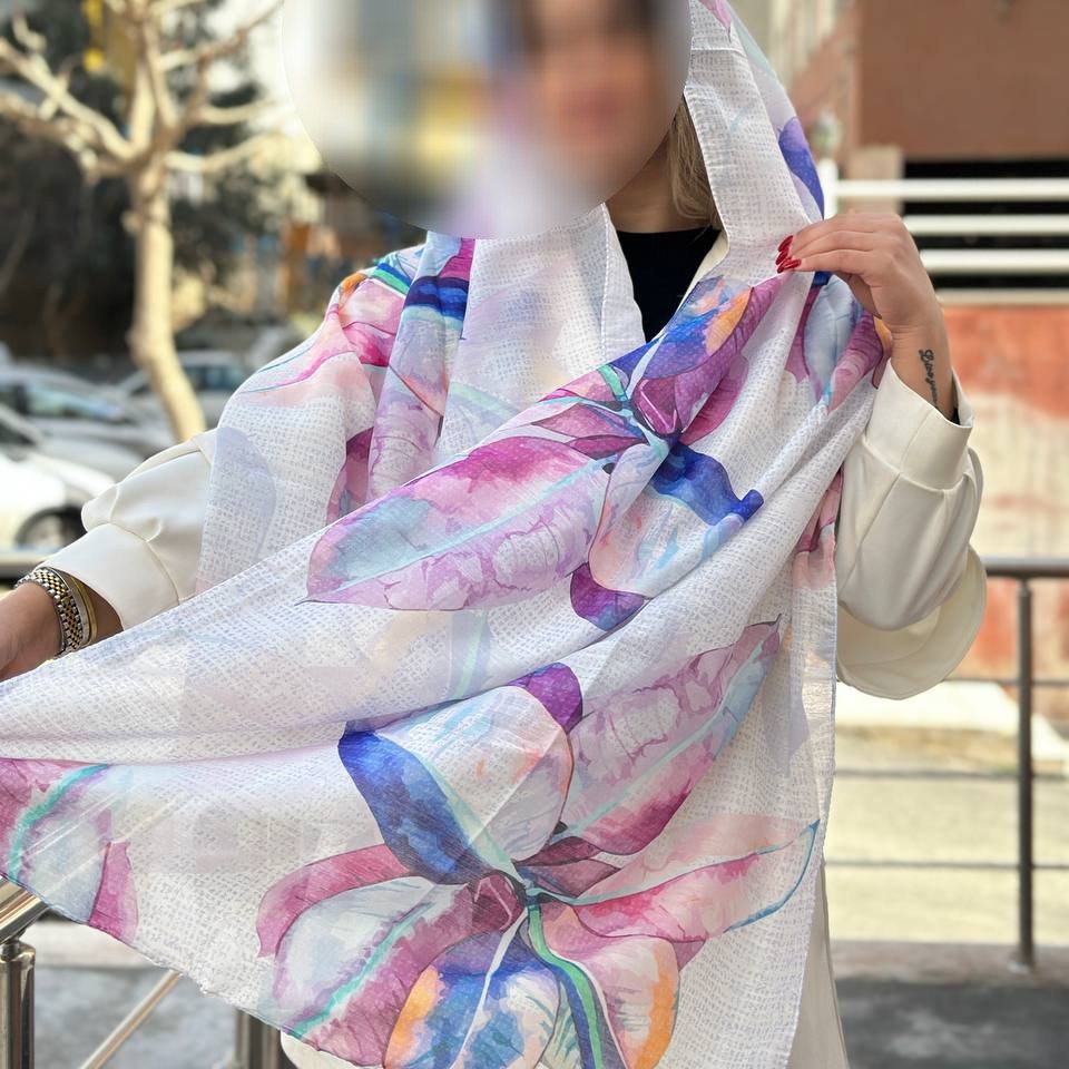 شال نخی اعلا چهارفصل گلدار با کیفیت