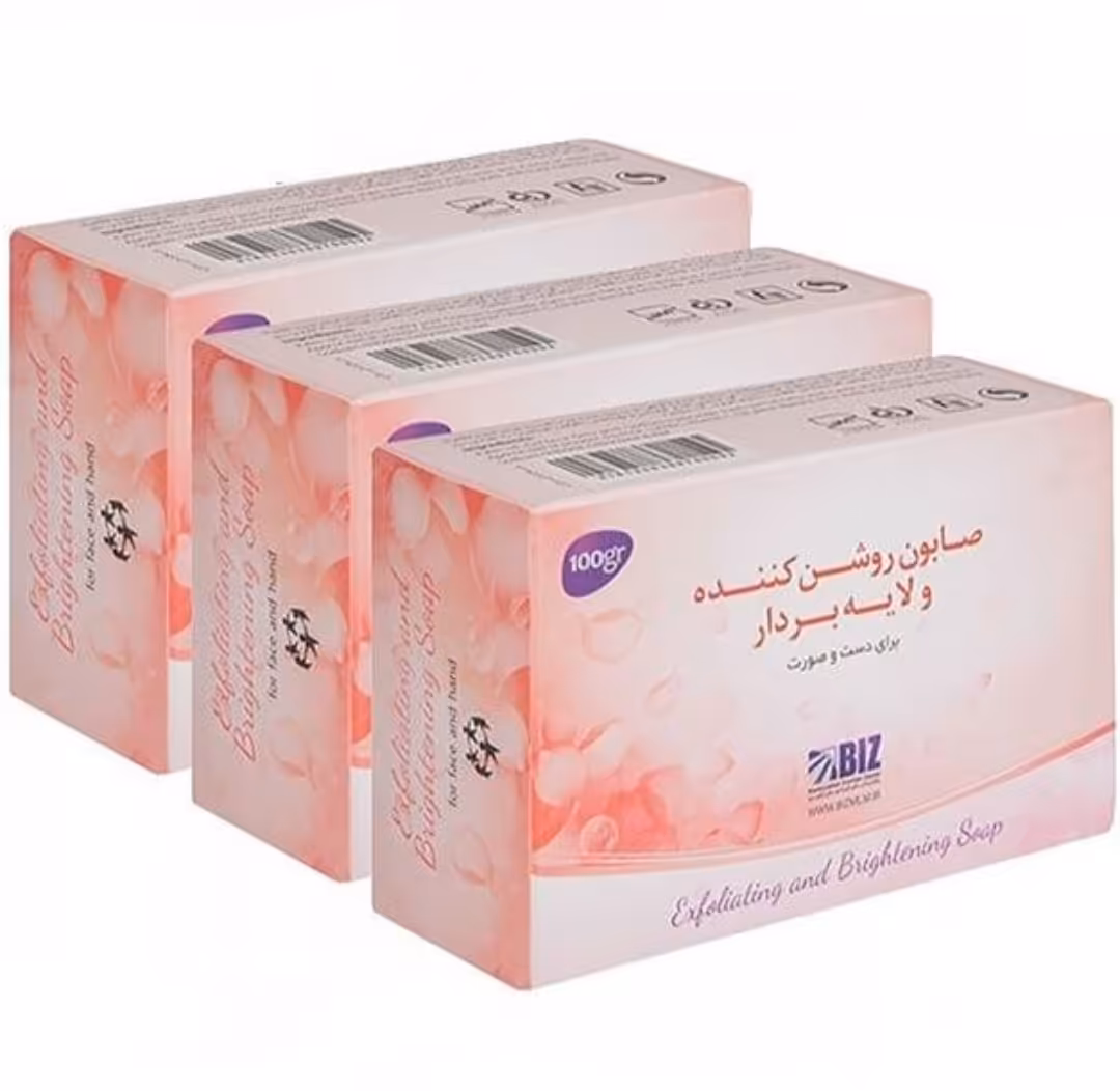 صابون روشن کننده و لایه بردار پک 3 عددی