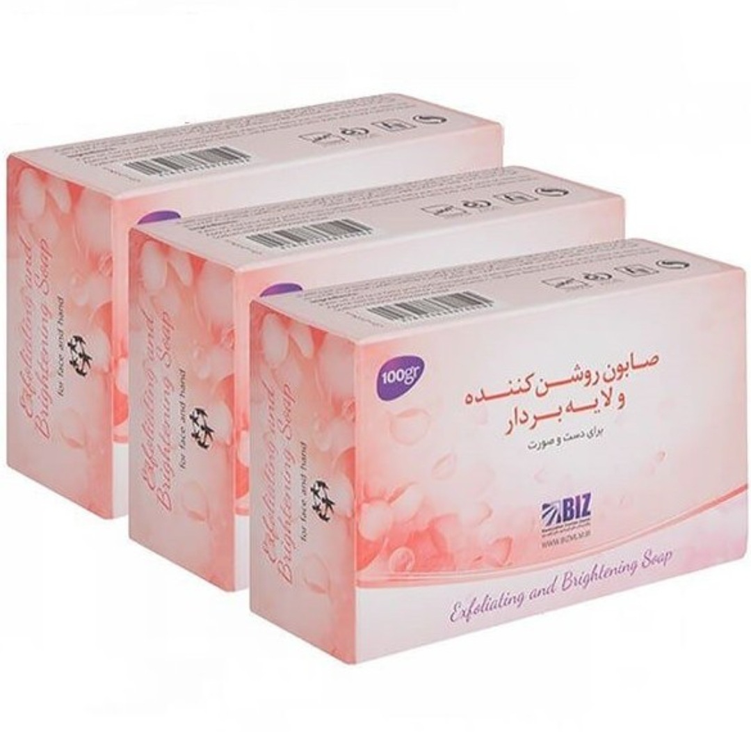 صابون روشن کننده و لایه بردار پک 3 عددی