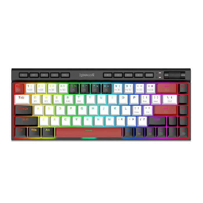 قیمت و خرید کیبورد گیمینگ بی‌سیم ردراگون مدل Magic-Wand Mini K635 RGB PRO Black White Red | یاس ارتباط