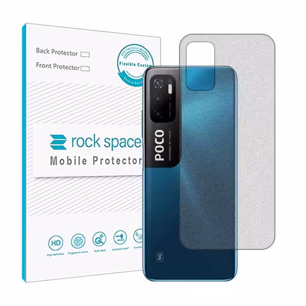 گلس محافظ پشت گوشی شیائومی Poco M3 Pro مدل نانو هیدروژل مات برند راک اسپیس کد15110S