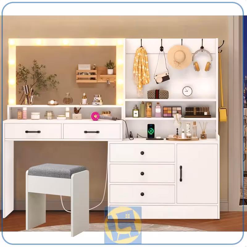 میز آرایش لامپ دار DJ713