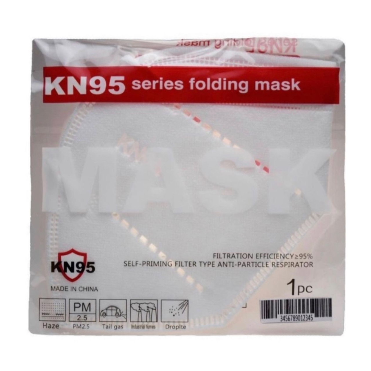 ماسک پنج لایه kn95 اورجینال چین بسته یک عددی