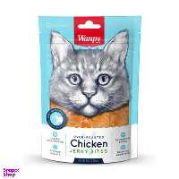 تشویقی گربه ونپی مدل Chicken Crispy Jerky bites وزن 25 گرم