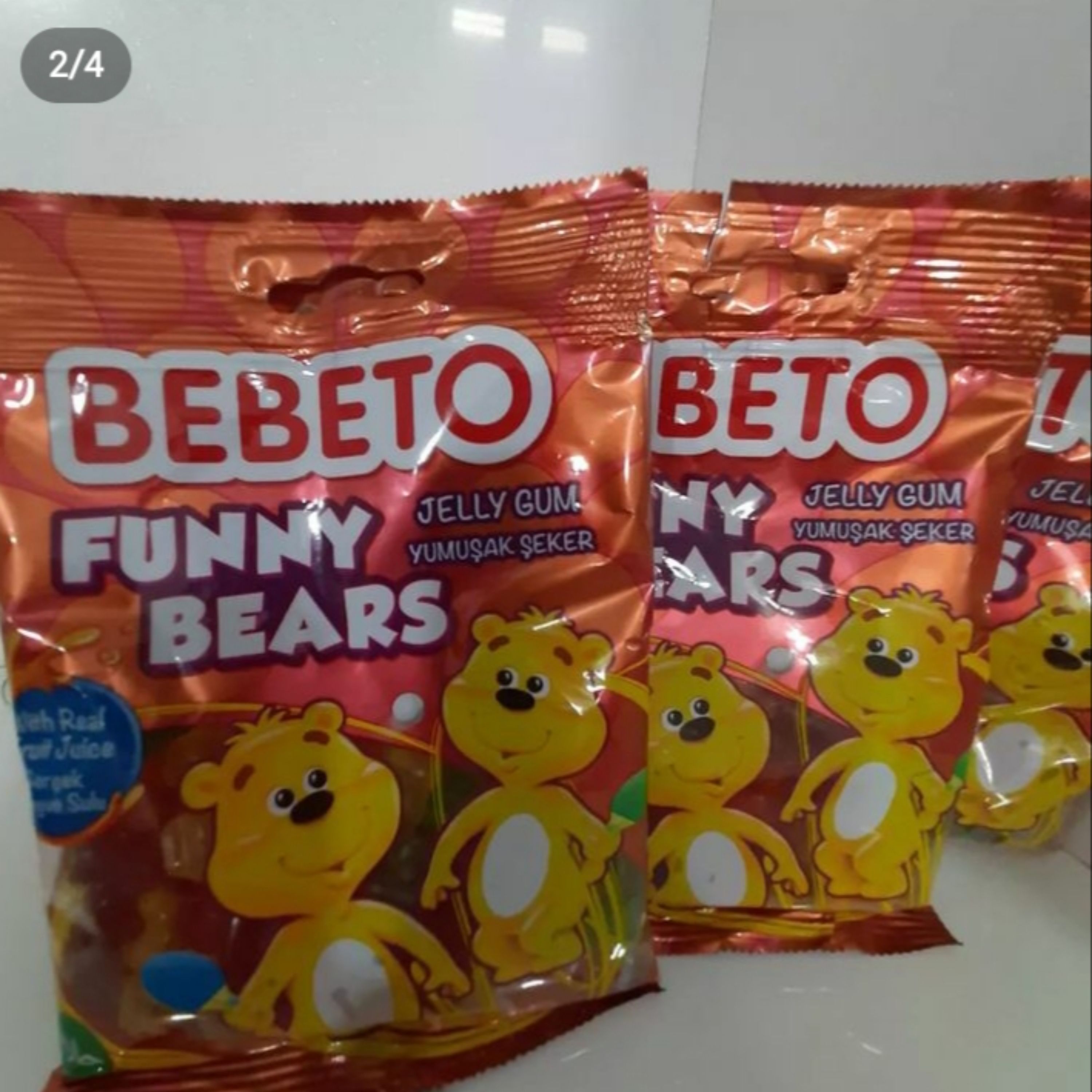 پاستیل ببتوBEBETO بسته های 10عدد ی120 گرم در 4 طعم مختلف محصول کشور ترکیه